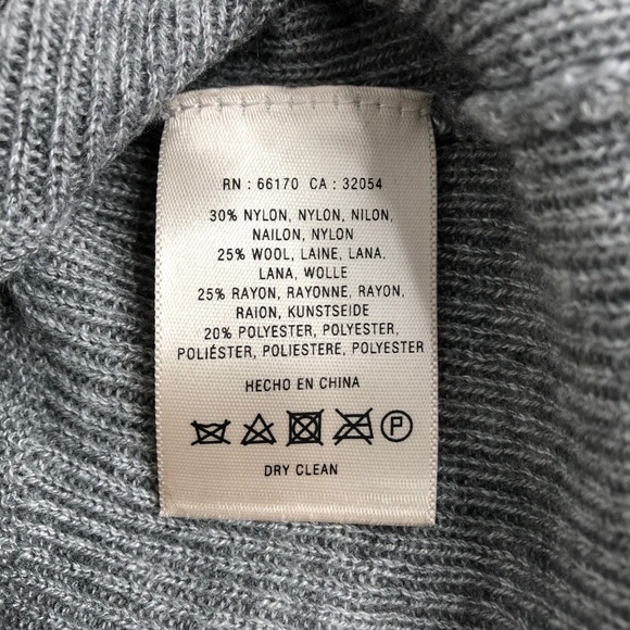 Sparrow Gray Kimi Turtleneck Wool Cable Sweater L - Picture 4 of 7